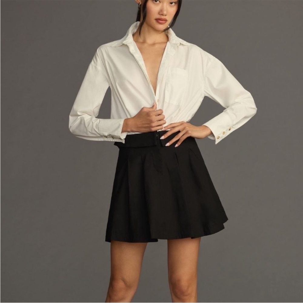 Anthropologie Black Mini Skirt